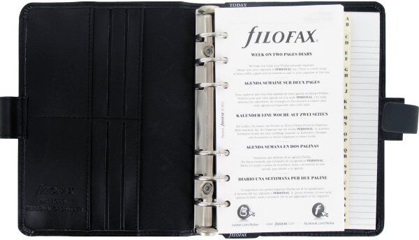 Filofax Metropol Kalenderomslag   Personal   Sort