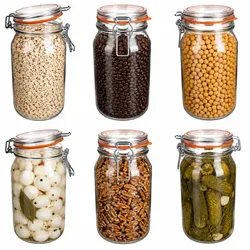 6er Set Odin Einmachglas 1,5L Bügelverschluss Vorratsglas luftdicht Bügelglas