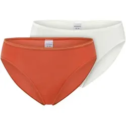 Schiesser 2P Modal Essentials Tai Colored Orange/Weiß Modal 42 Damen