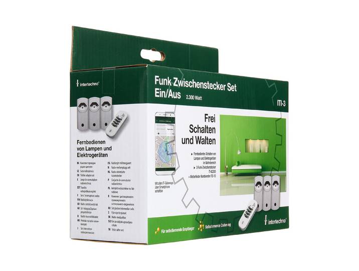 Intertechno Funk-Set mit 3x Zwischenstecker + Handsender