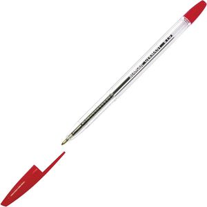 Stanger Kugelschreiber B1.0, Gehäuse transparent, Schreibfarbe rot