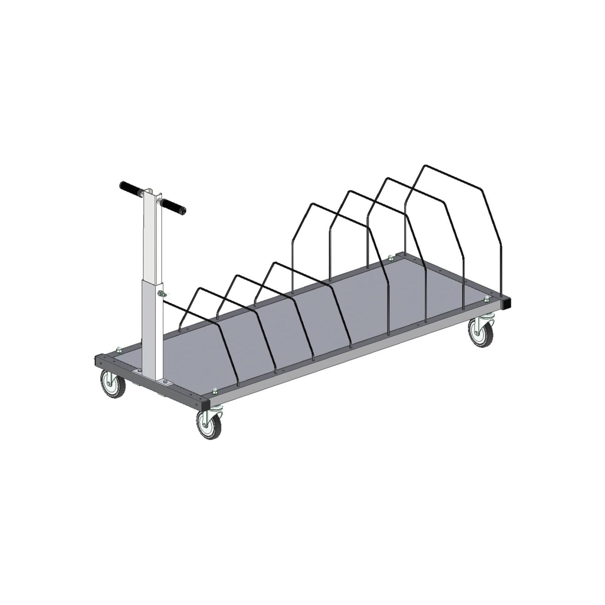 Rocholz Untertischmagazin SYSTEM 2000 fahrbar 1600x600x604 mm (2043)