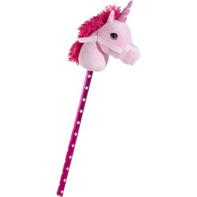 Steckenpferd HEUNEC "Einhorn, pink", pink, Steckenpferde, KinderB:12cm H:70cm T:25cm, Holz, Polyester, B:12cm H:70cm T:25cm