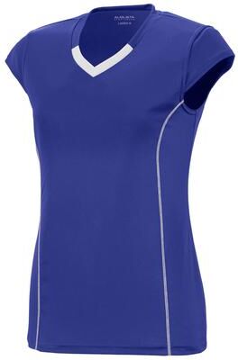 Augusta Sportswear 1219 Athletic Girls Blash Jersey T-Shirt in Purple/White size Medium   Polyester
