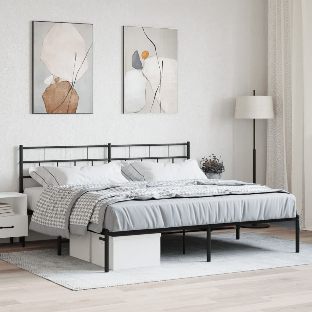17 Stories Naome Bed Black 193 x 203cm