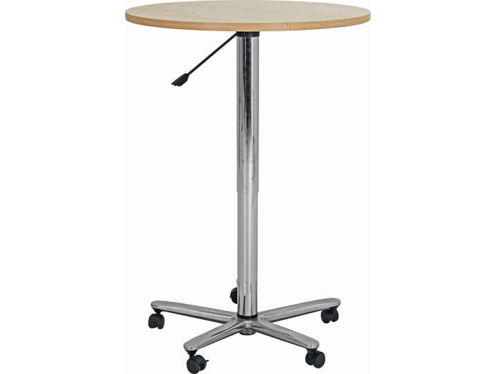 Venda Stehtisch, Ahorn, Metall, 80x72-114x80 cm, DIN EN ISO 14001, höhenverstellbar, Esszimmer, Tische, Stehtische