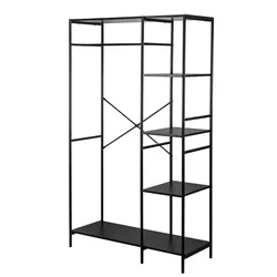 Kompaktgarderobe   ¦ schwarz ¦ Maße (cm): B: 100 H: 170