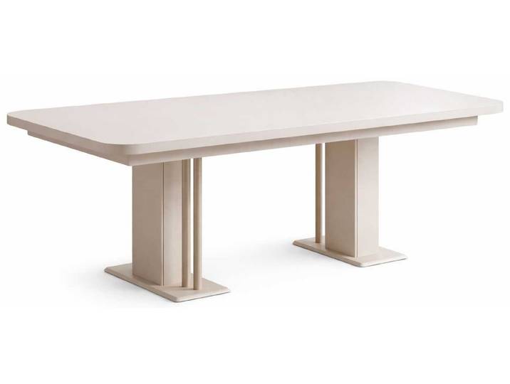 Xlmoebel Esstisch Moderner quadratischer Tisch in Beige mit Metallgestell (Tisch, Esstisch), Made in Europa