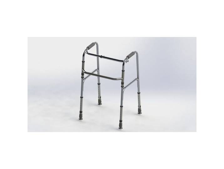 Cadre de marche - ANTAR - AT02003 - 4 pieds fixes - Pliable 15 cm - Pieds antidérapants
