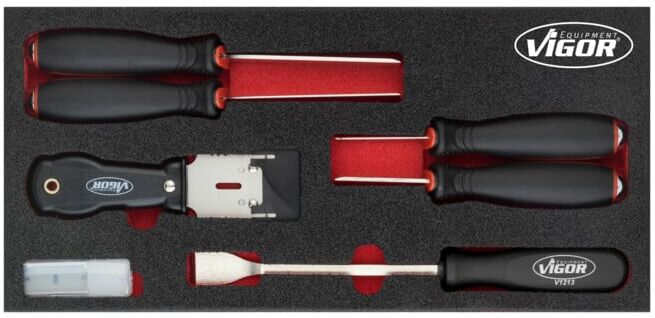 VIGOR Jeu de grattoirs V5017, 16 outils (V5017)