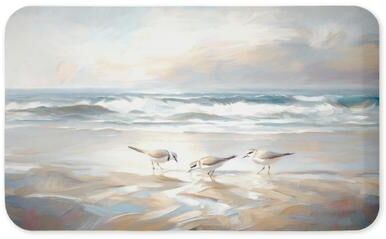 "Stupell Blue Haven Birds Printed Anti-Fatigue Floor Mat, 30""x18"""