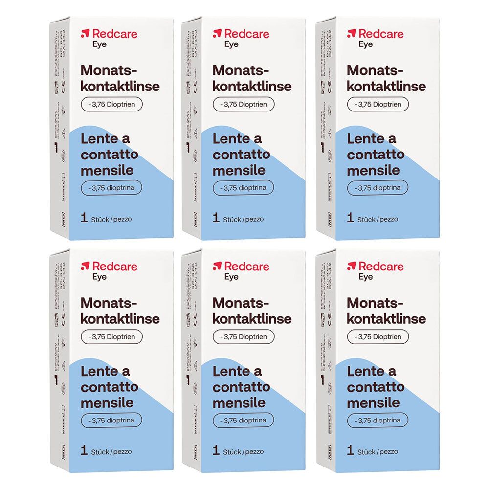 Redcare Monatslinse -3,75dpt 6 Stück Kontaktlinsen