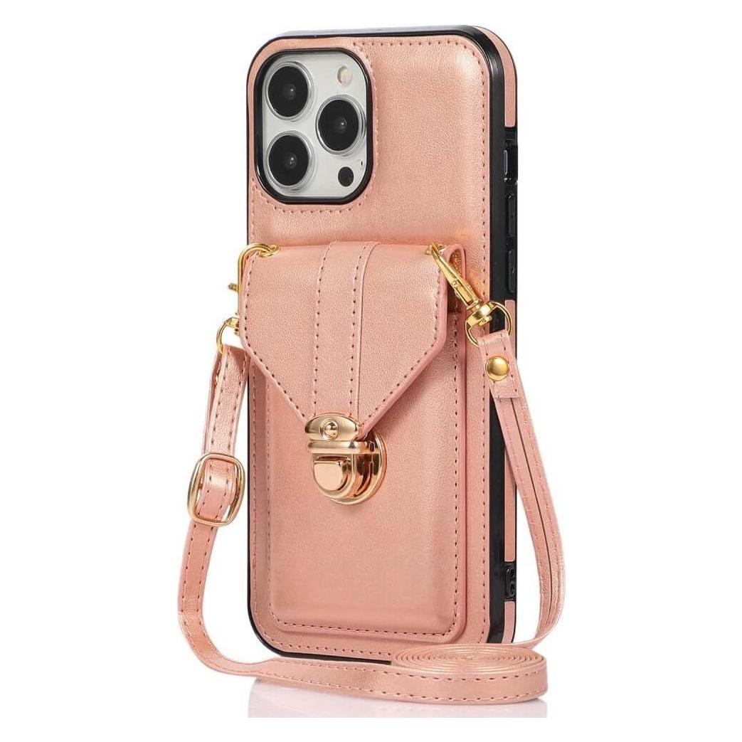 Cover-Discount iPhone 14 Plus - Schutzhülle Case mit Tasche rosa (Apple iPhone 14 Plus) (660105614B)