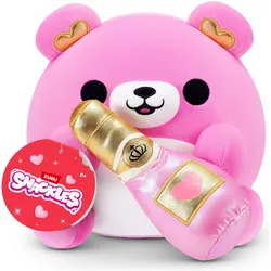 Zuru Snackles Valentinstag-Edition 20 cm Plüschtier (Bär mit Champagner) (20 cm)