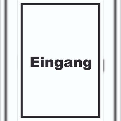 HB-Druck Eingang Schild mit Text Zugang Eintritt hochkant A6 Rückseite selbstklebend