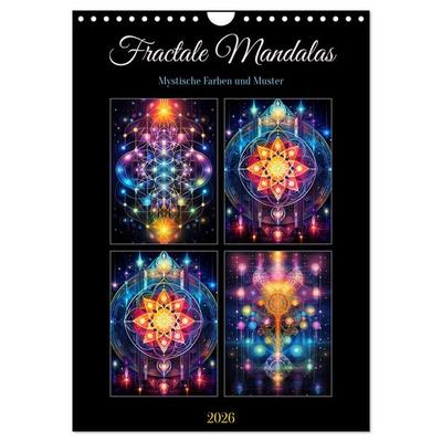 Fractale Mandalas (Wandkalender 2026 DIN A4 hoch), CALVENDO Monatskalender