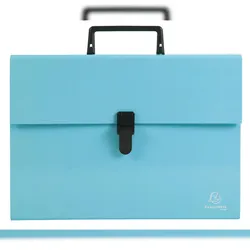 Exacompta 56760E 4x Dehnbare Dokumententasche mit Griff Aquarel, 18 Fächer - Farben sortiert