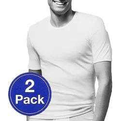Schiesser 2 Stück ( Doppelpack ) Herren 1/2 Arm Unterhemd Feinripp - Weiß XXL