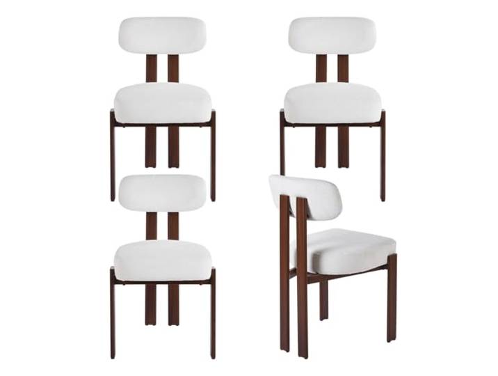 stone princess 4er Set Moderne Esszimmerstühle: Polsterstühle mit Unsichtbare Schrauben Stabiles Metallgestell Holzoptik - Küchenstühle für Esszimmer Küche Wohnzimmer