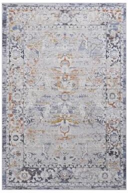 Klair Living PAYAS Collection Ivory / Grey / Traditional Non-Shedding Area Rug