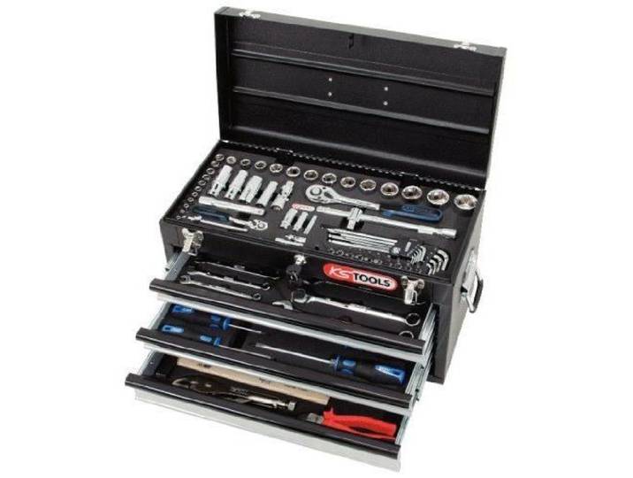 Coffret à outils - KS Tools - 99 pièces - Chrome-vanadium - Douilles 1/2-quot 1/4-quot - Outils complets