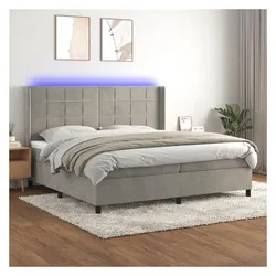 vidaXL, Boxspringbett, Wamelum (Block mit Quadraten) (200 x 200 cm)
