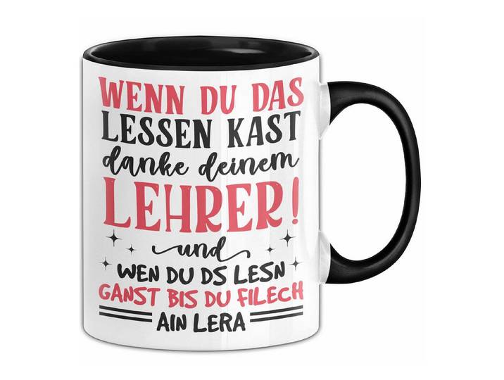 Trendation Tasse Lehrer Tasse Geschenk Für Lehrerin Wenn Du Das Lesen Kannst Danke Dein