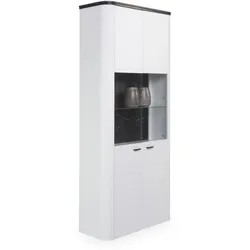 Vitrine HARPER IRINGA (BHT 89x207x37 cm) - weiß - BHT 89x207x37 cm