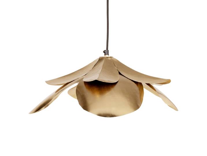 Hängende Pendelleuchte aus vergoldetem Stahl, Ø 45 cm