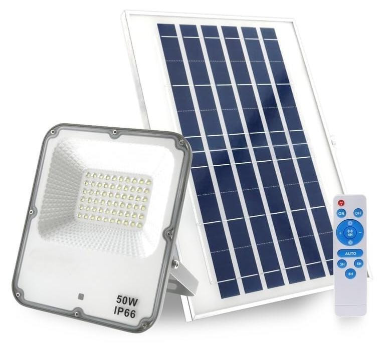 LED Solar Floodlight 50W 4500K voor tuin en terras