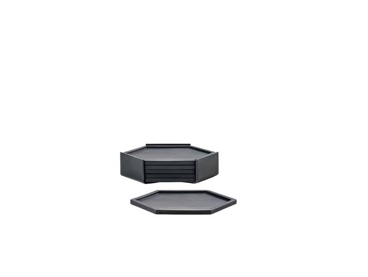 Glasuntersetzer ZONE DENMARK Zone Denmark Glasuntersetzer Bold 6er Set , schwarz, B:10cm, Untersetzer, Glasuntersetzer