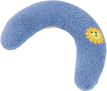 Inspire Curations DreamNest U Shaped Orthopedic Pet Pillow For Cats & Dogs blue