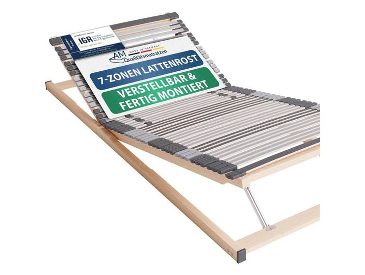 AM Qualitätsmatratzen Lattenrost Verstellbar 70/200 cm, Braun, Holz, Buche, Rechteckig, 70x200 cm, Schlafzimmer, Lattenrost