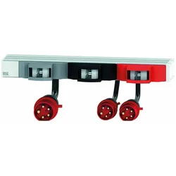 Bachmann 48,26cm 19Zoll 1HE FuseBox 6xLS C16A 2m H05VV-F 5G4mmy CEE Stecker 32A rot, USV Zubehör