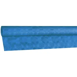 1-PACK Damasttischdecke Tischtuch aus Papier gerollt 1,20m x  8m blau