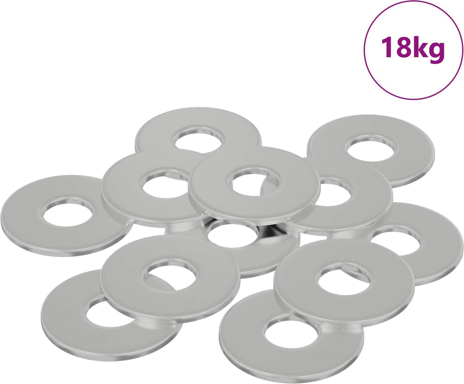 vidaXL Onderlegringen, 33962 stuks, Zilver, IJzer