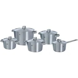 BK Conical+ Kookpannenset - 5 delig - RVS, Pfannenset + Topfset, Silber