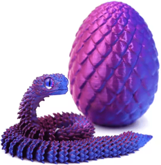 Inspire Curations 3D Printed Snake Egg Fidget Toy Articulated Snake Egg 3D Printed Snake Toy For Desk & Home Decor style 1
