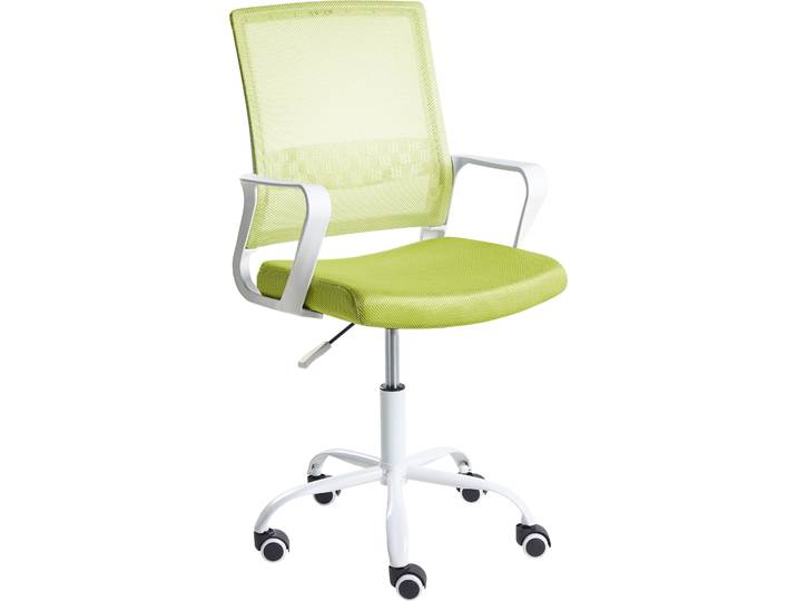 BELIANI Bürostuhl Limettengrün Netzstoff Atmungsaktiv Drehbar Höhenverstellbar mit Armlehnen Modernes Design Computer Drehstuhl für Homeoffice Büro