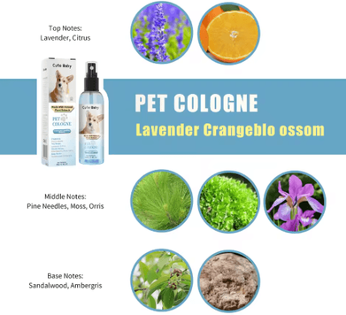 Inspire Picks Long Lasting Dog Cologne Spray And Grooming Deodorizer cutbaby Lavender