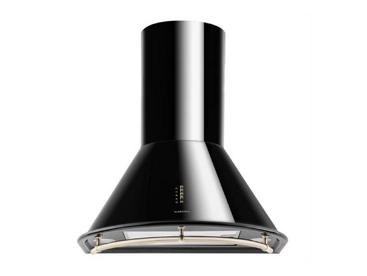 Klarstein Deckenhaube Lumio Neo Retro-Dunstabzugshaube 60cm 610m³/h A Edelstahl schwarz