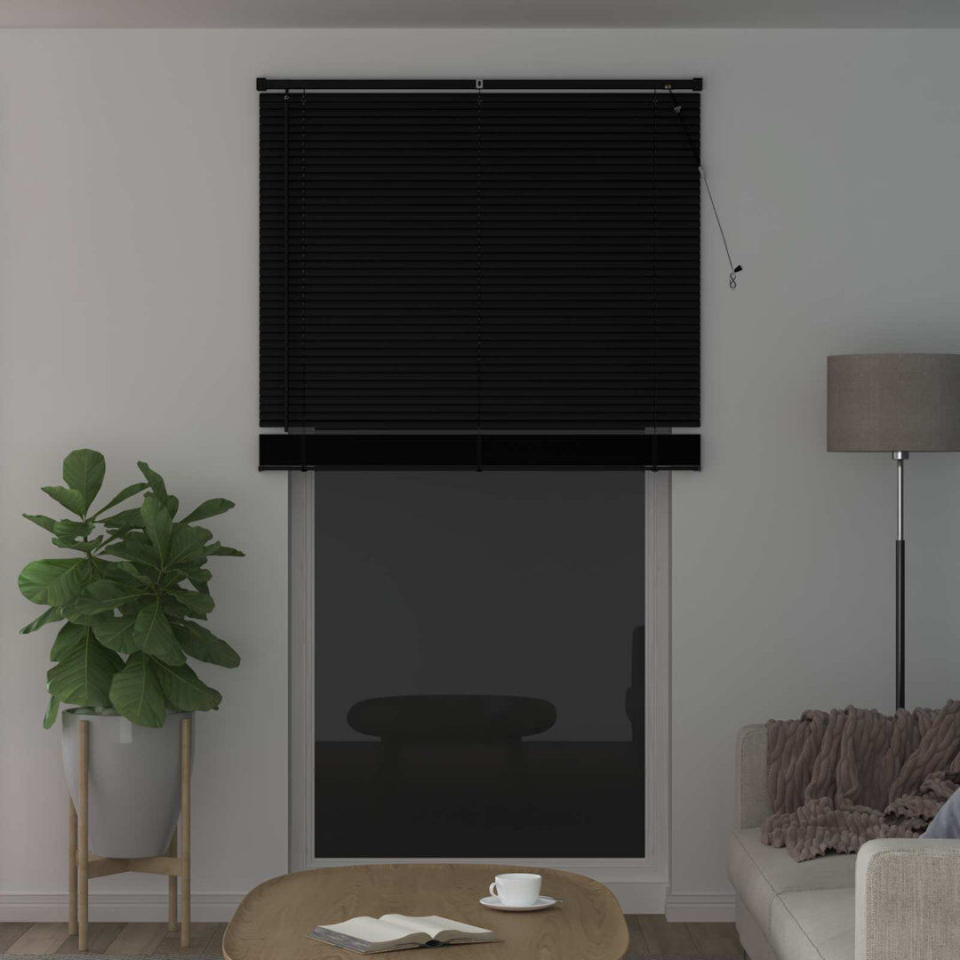 Metro Horizontal/Venetian blind Black 120cm W X 213cm L