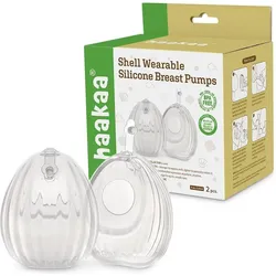 Haakaa, Milchpumpe, - Shell Baerbar Silikone Brystpumpe - 120 ml - 2 stk