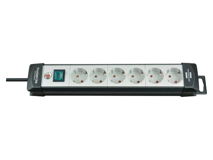 Brennenstuhl 1951560101 power extension 5 m 6 AC outlet(s) Indoor Black\, Grey