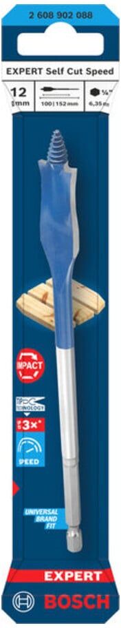 Bosch EXPERT Self Cut Speed Flachfräsbohrer, 12 x 152 mm (2608902088)