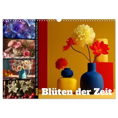Blüten der Zeit (Wandkalender 2026 DIN A3 quer), CALVENDO Monatskalender