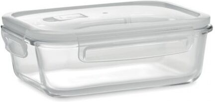 PRAGA Lunchbox vetro 900ml antivuoto, microonde, trasparente Personalizzate o neutre