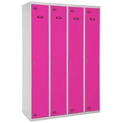 SimonRack Spind Schrank, Metallschrank, Schließfachschrank, Schloss, 4 Abteile, 1800x1200x500 mm  - Simonlocker