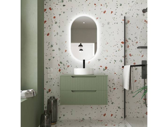 Meuble avec vasque COLORIA D 102 x 63 x 46cm Vert/Vert olive