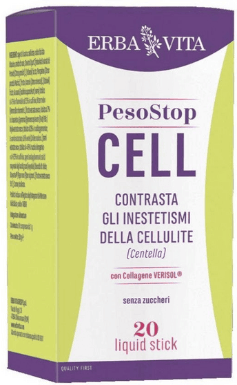 Erba Vita Peso Stop Cell Integratore Anticellulite 20 stick